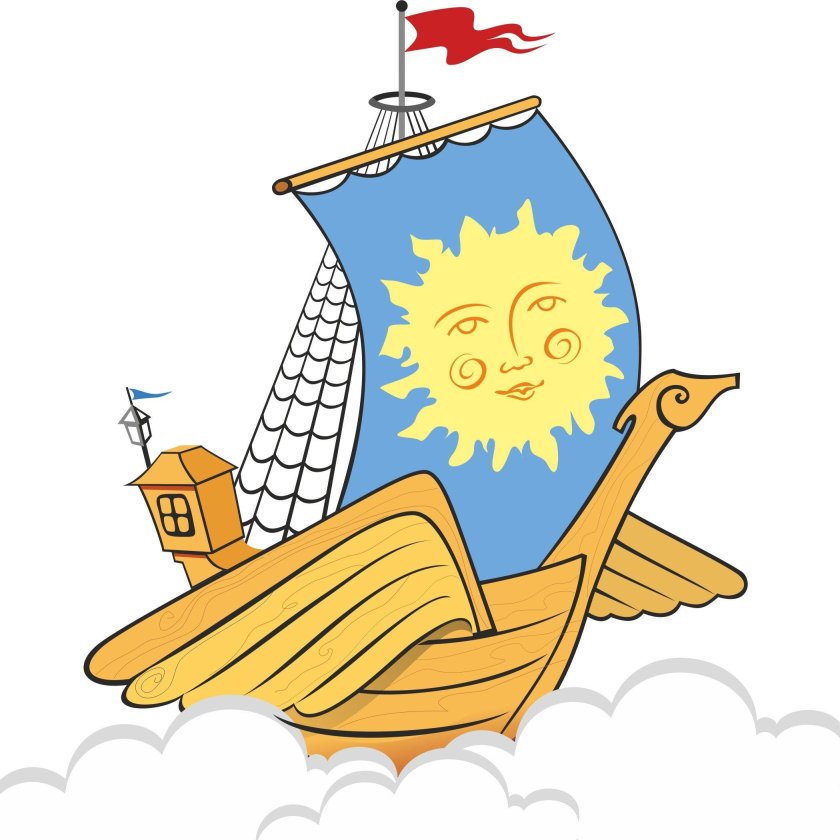 Летучий корабль иллюстрации