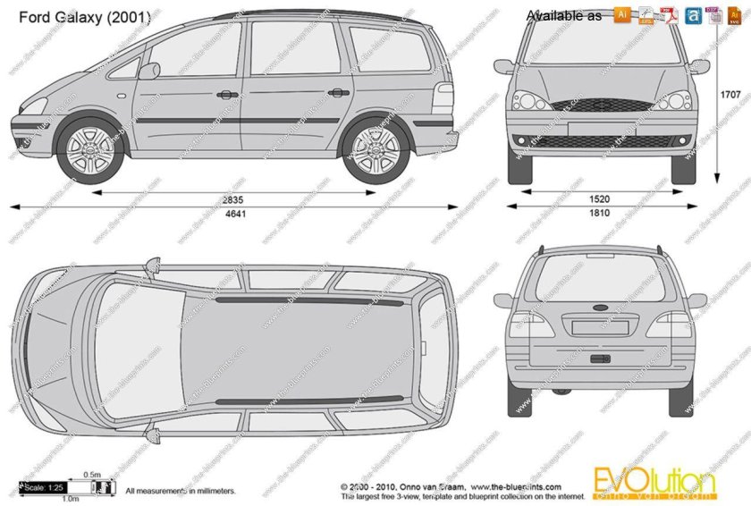 Форд галакси 2 габариты кузова