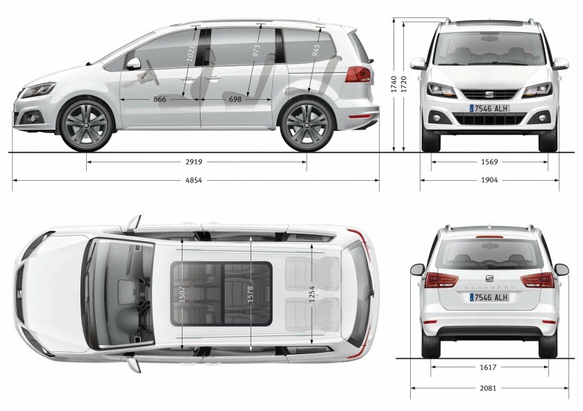 Фольксваген туран габариты
