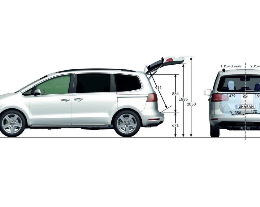 Фольксваген Шаран габариты кузова