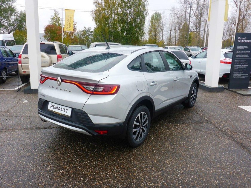 Рено аркана серебристый