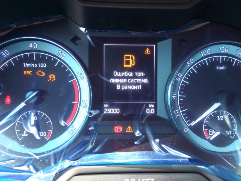 Индикаторы на приборной панели Шкода Октавия