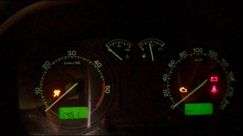 Индикаторы панели приборов шкода октавия а4