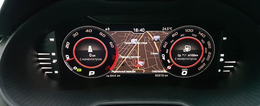 Цифровая приборная панель Skoda Octavia a7