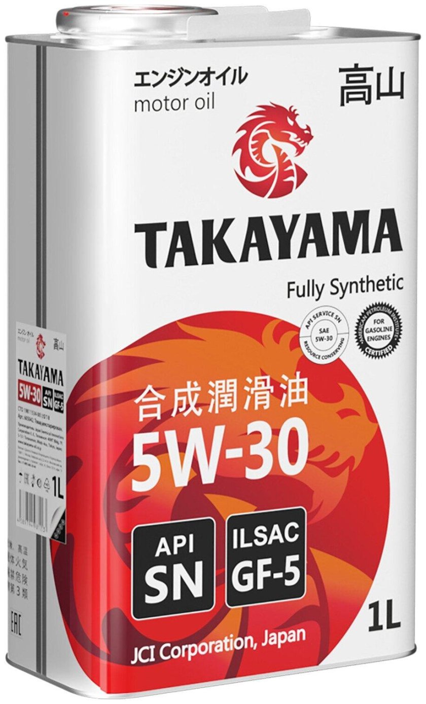 Масло Такаяма 5w40 синтетика
