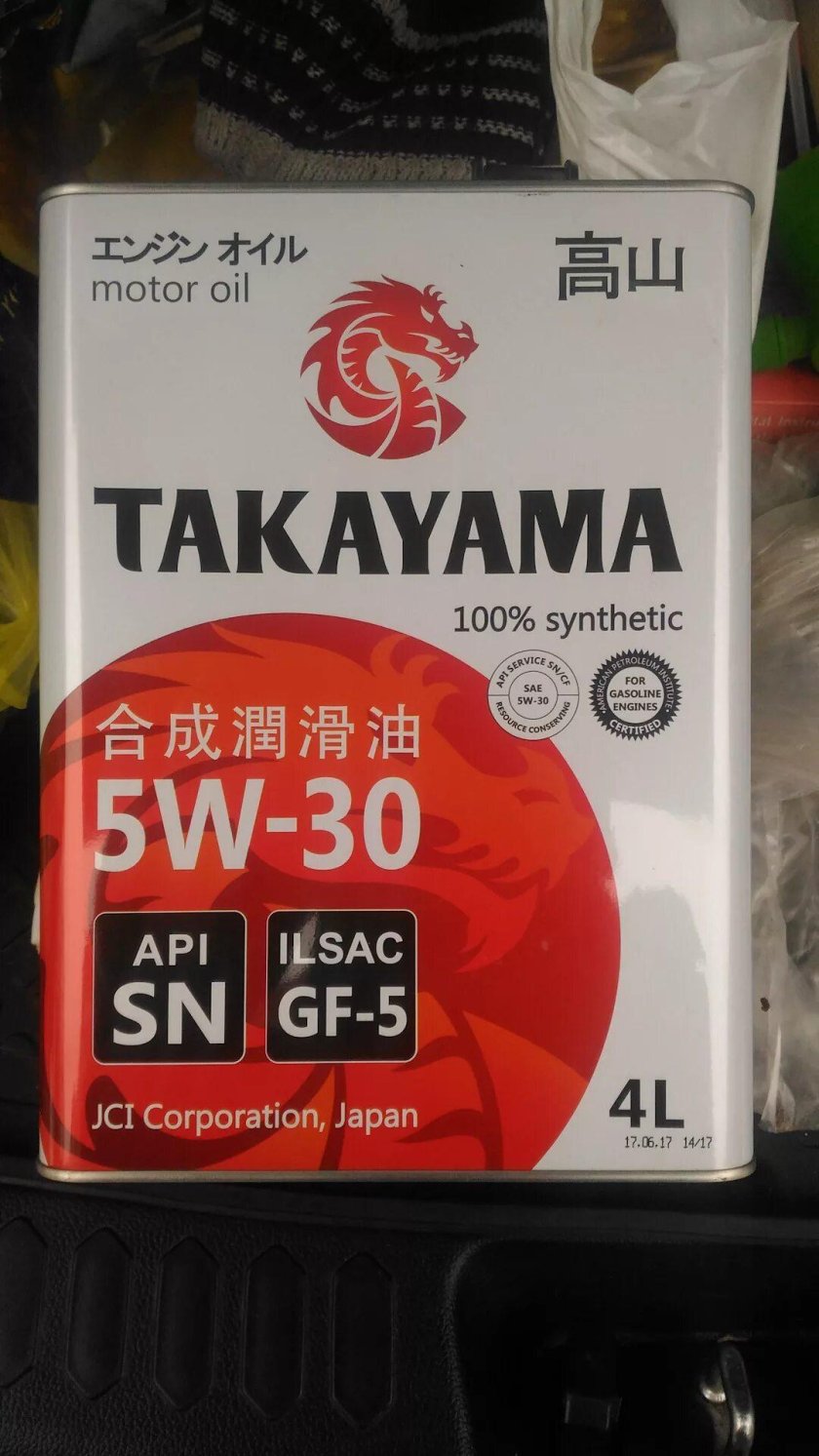 Моторное масло Такаяма 5w30