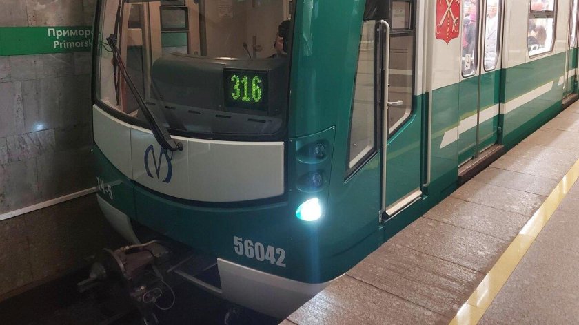 Поезд метро нева