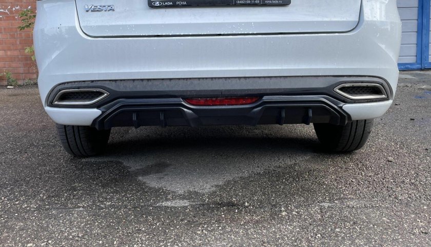 Диффузор заднего бампера веста