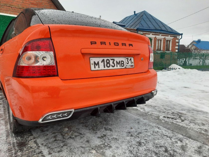 Диффузор заднего бампера Приора 2 хэтчбек