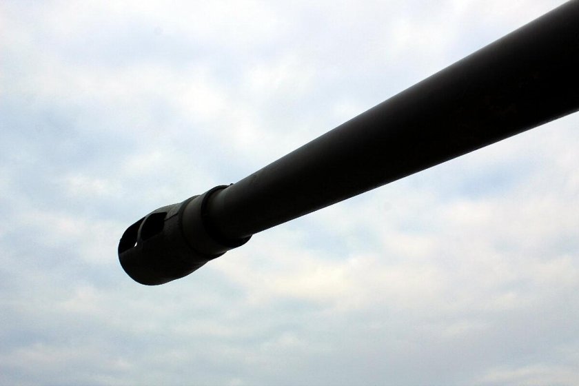 Погнули ствол танка