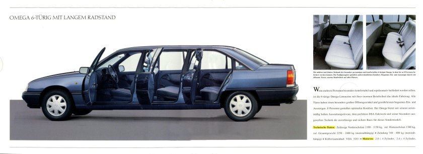 Opel Omega b габариты