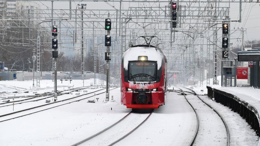 МЦД поезда зимой
