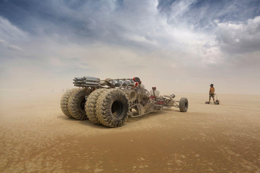 Burning man cars