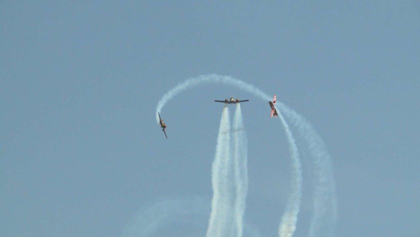 Лазерные фигуры в воздухе