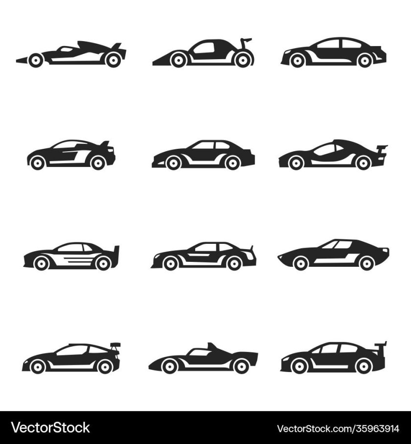 Силуэт автогонок