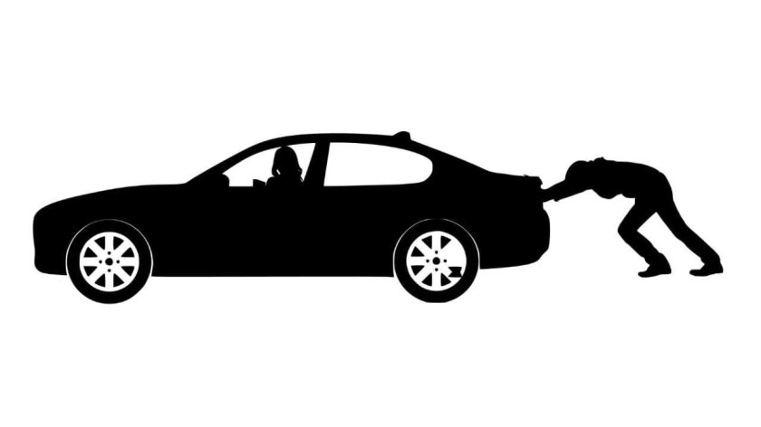 Силуэт легкового автомобиля