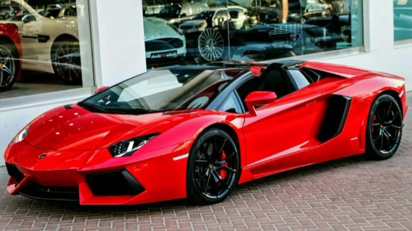 Lamborghini Aventador lp700-4 красный