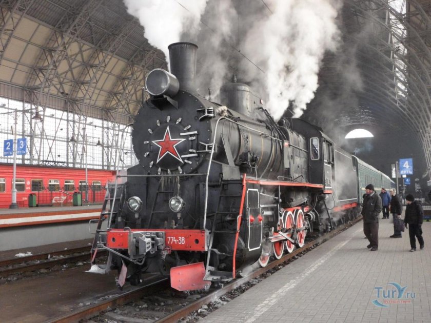 Ретро поезд Рижский вокзал