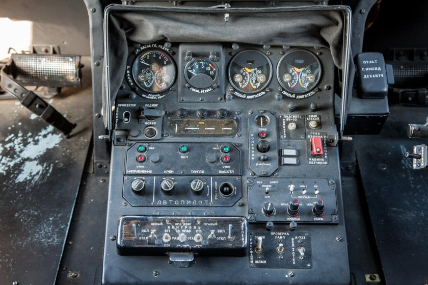 Приборная панель вертолета ми-8