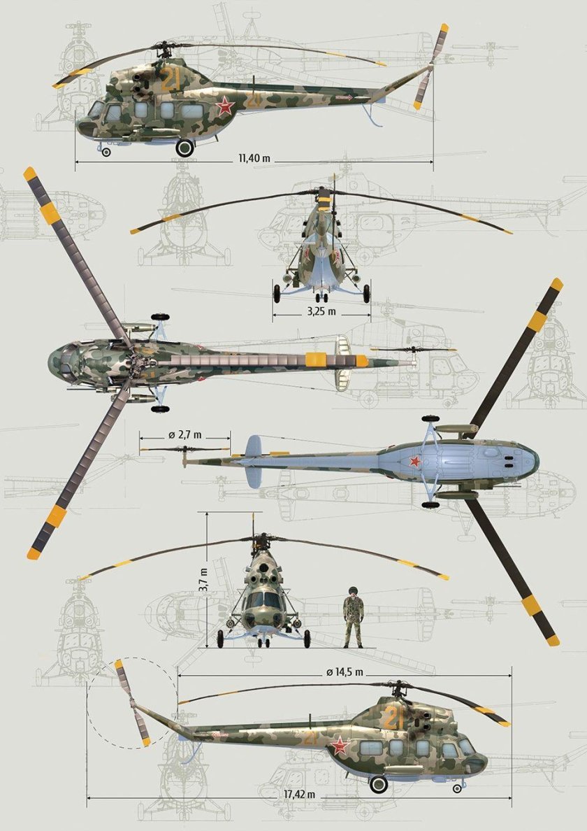 Вертолёт ми 2 чертежи