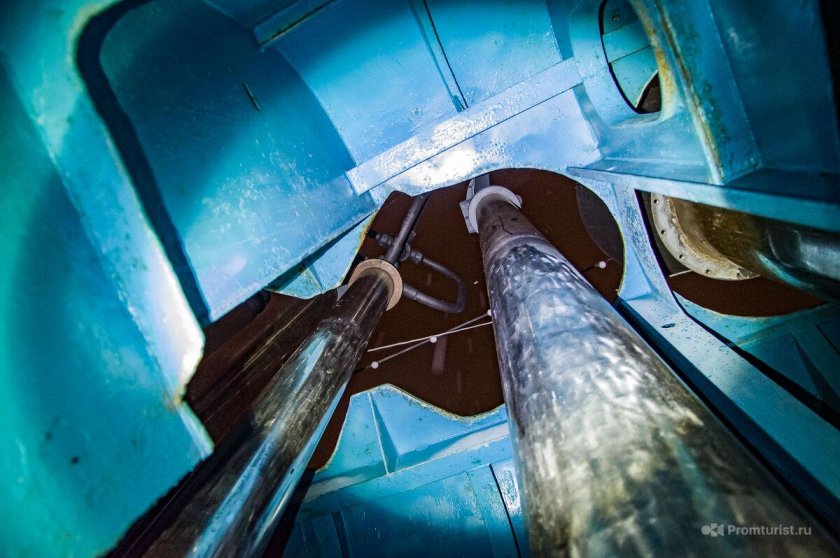 Внутри рубки подводной лодки