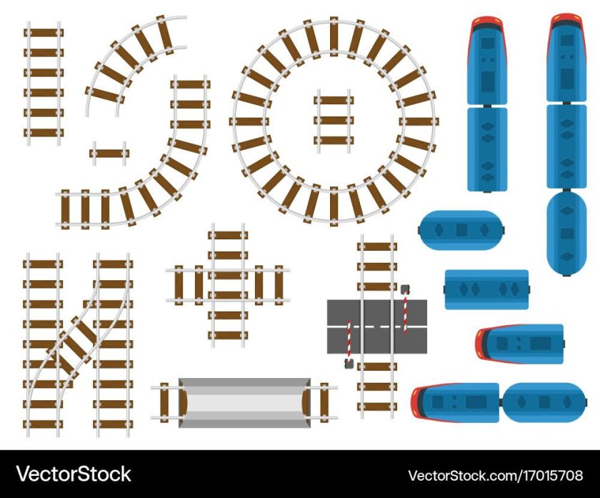 Железная дорога вид сверху