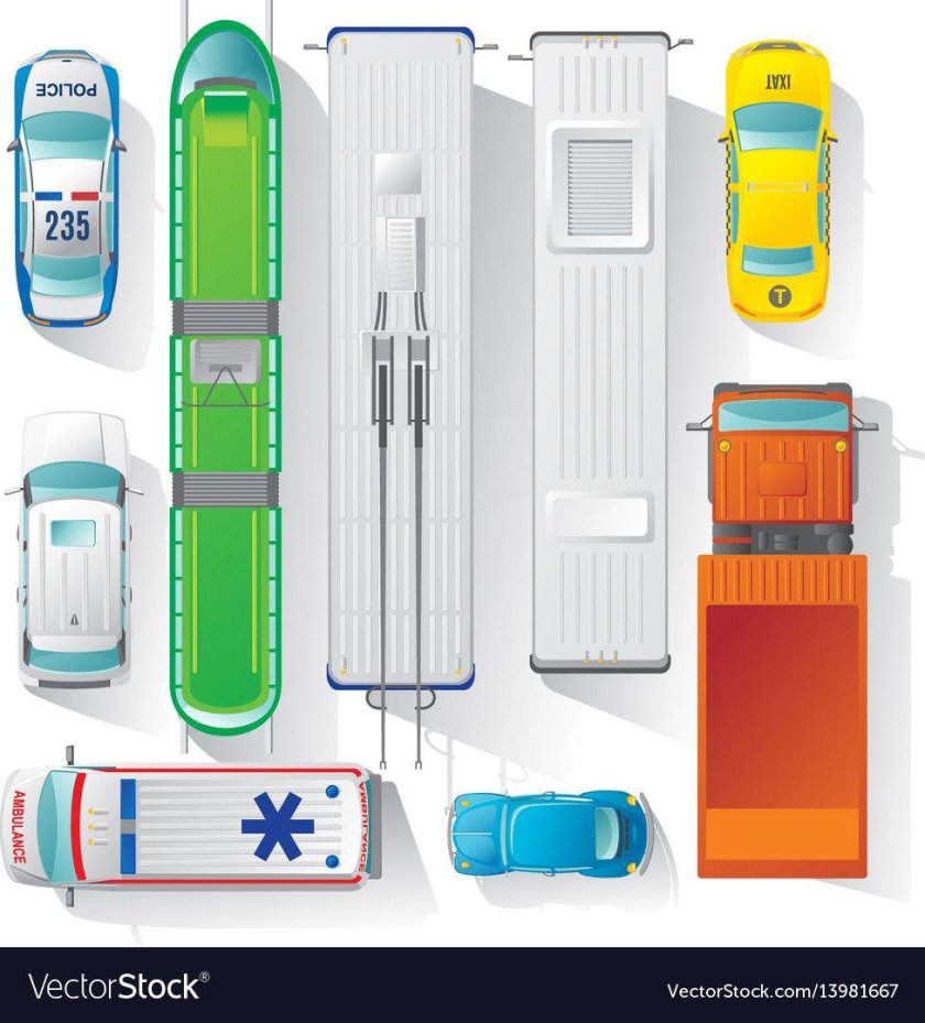 Трамвай вид сверху