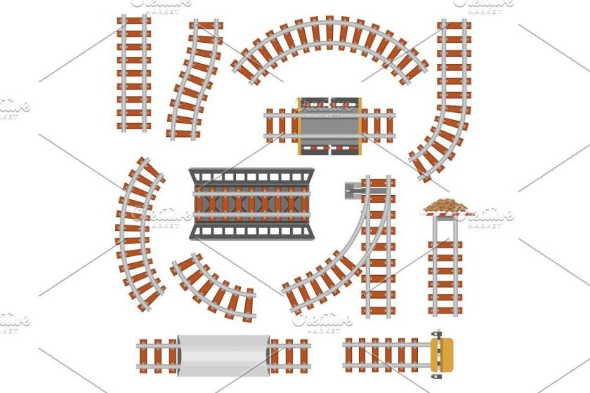 Рельсы вид сверху
