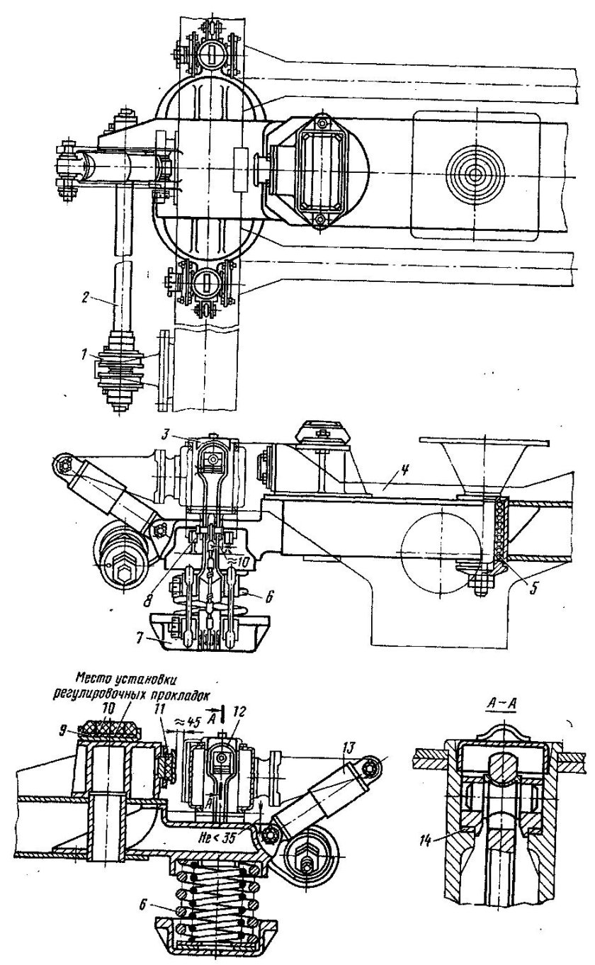 Люлечное подвешивание пассажирского вагона