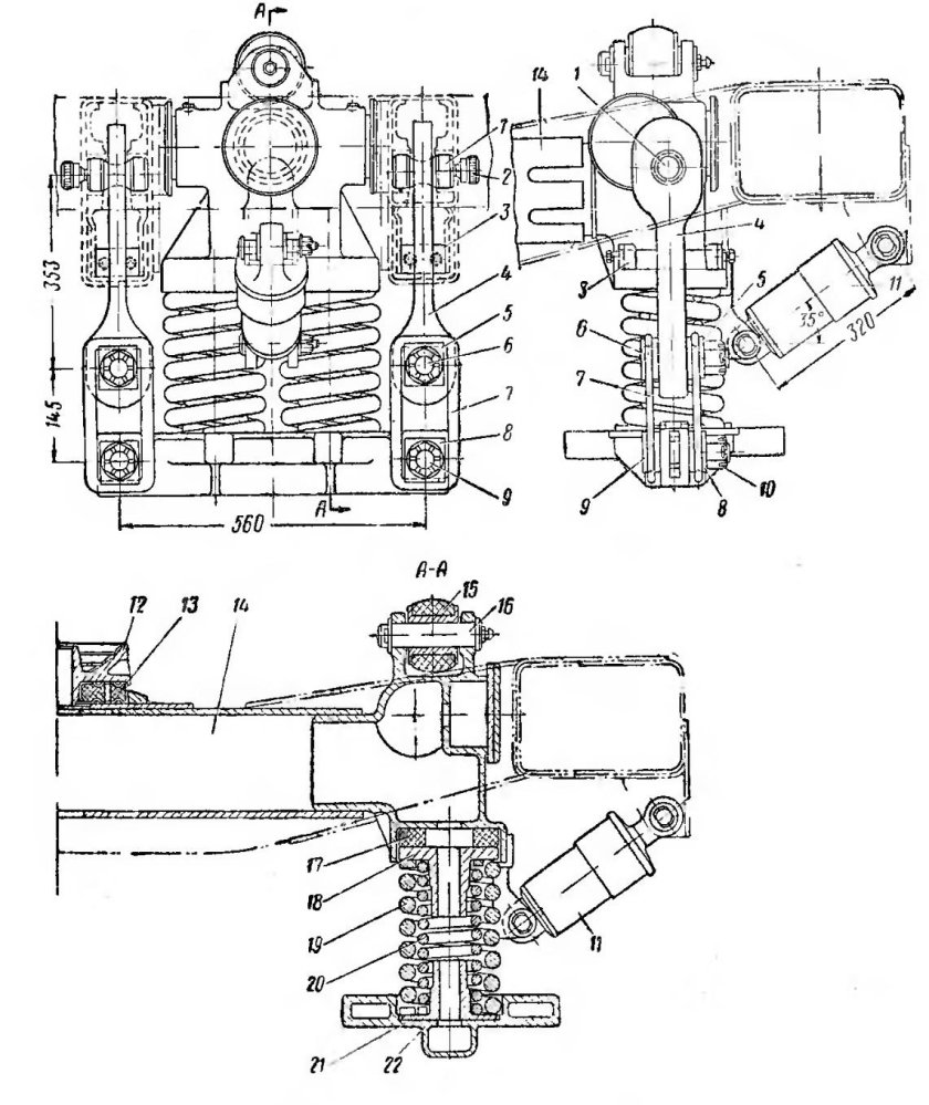 Люлечное подвешивание пассажирского вагона
