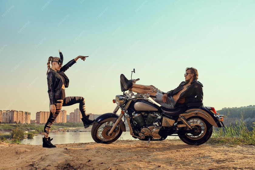 Фотосессия на мотоцикле