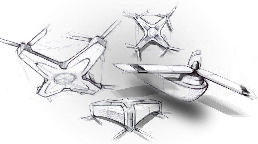 Квадрокоптер эскиз