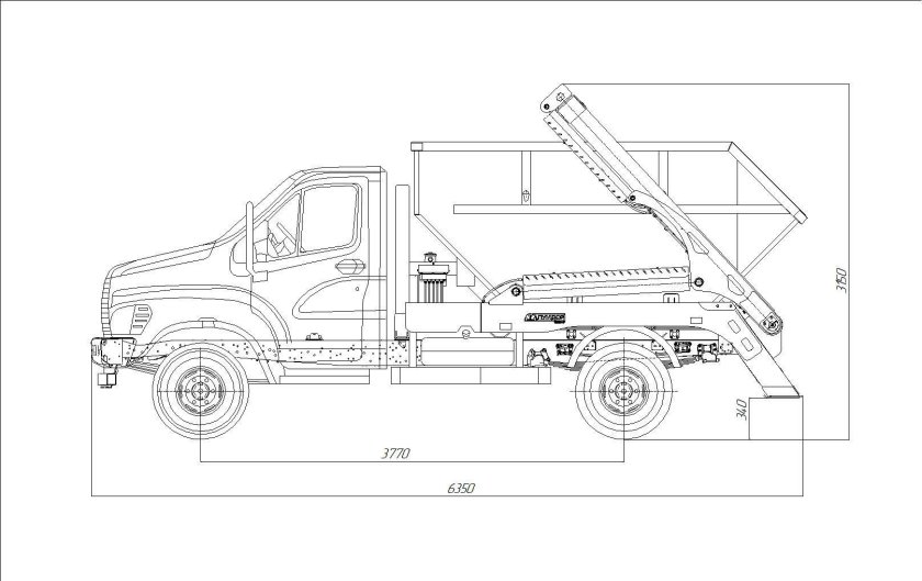 Next газон бункеровоз чертеж