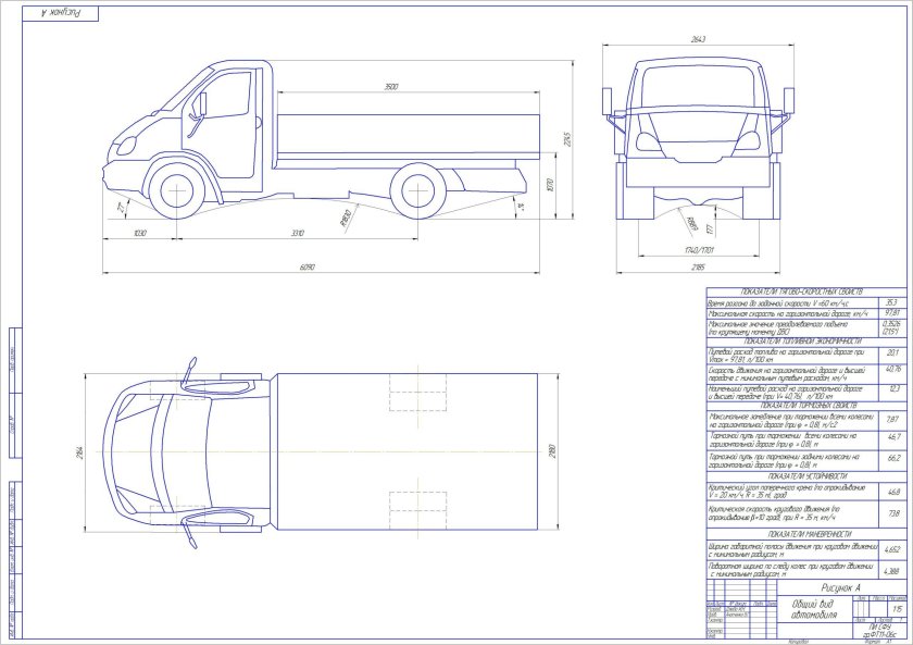 ГАЗ 3302 чертеж