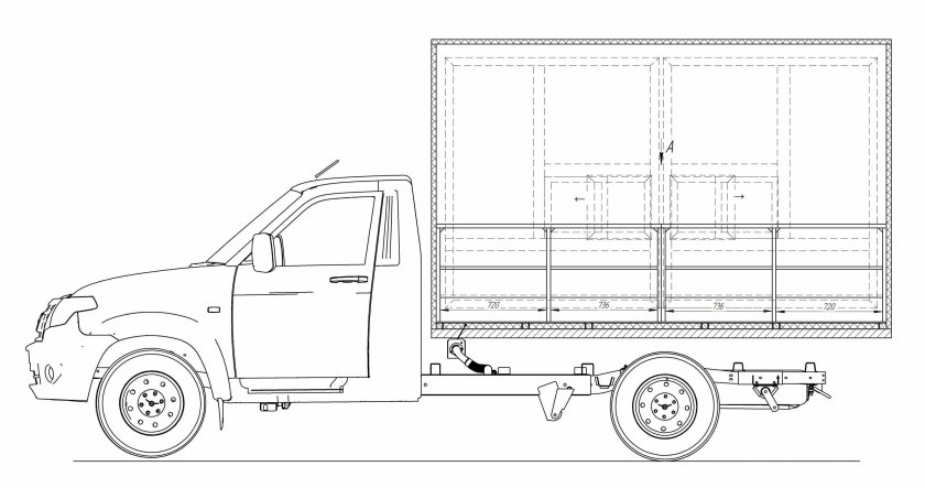 УАЗ профи чертеж