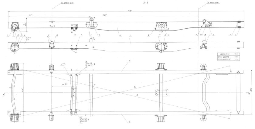 Рама Соболь 4х4 чертежи
