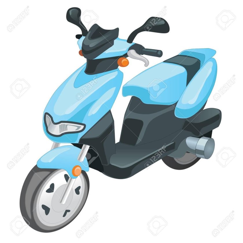 Электроскутер городской без фона