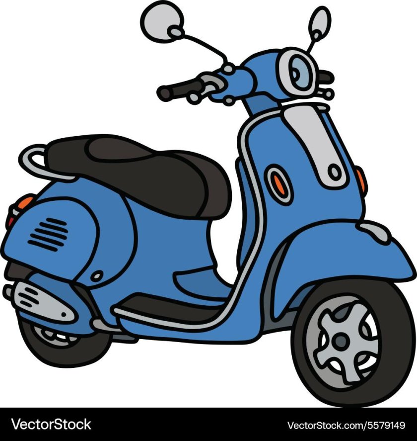 Мультяшный мопед