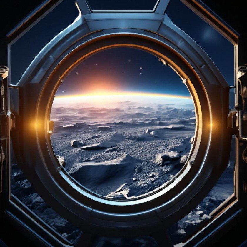 Иллюминатор космического корабля мкс