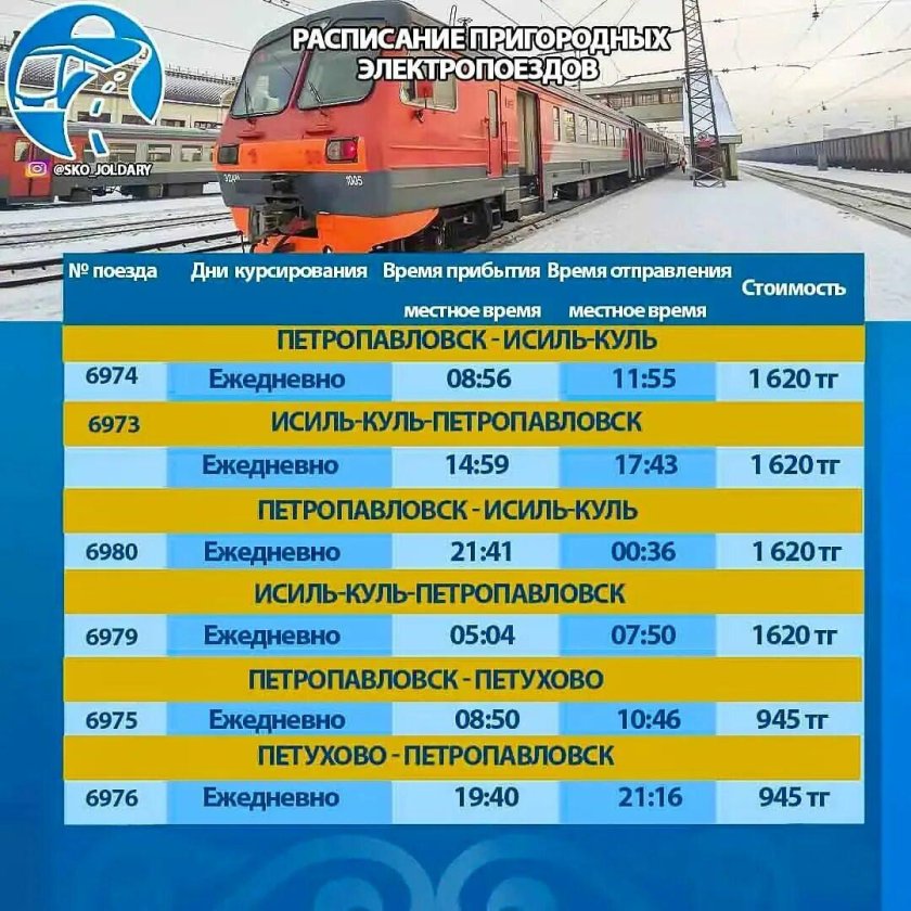 Петропавловск электричка