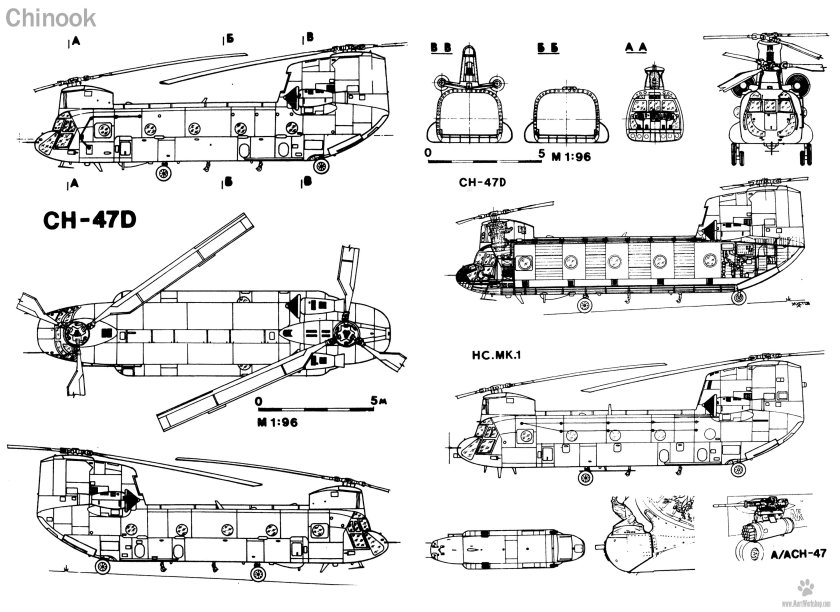 Ch-47 Chinook чертежи