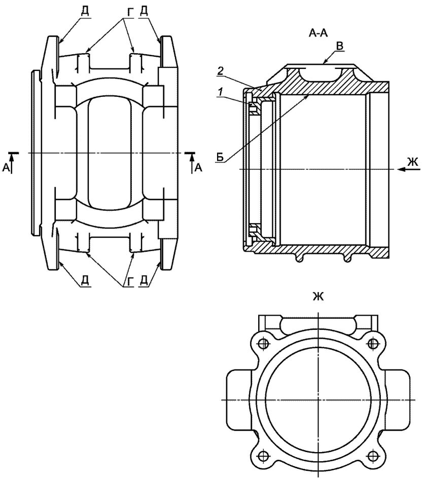 Чертеж корпуса буксы 302.30.10.150