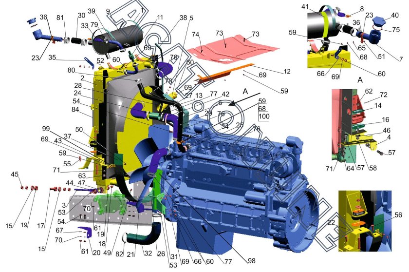 Система охлаждения двигателя МАЗ 5440