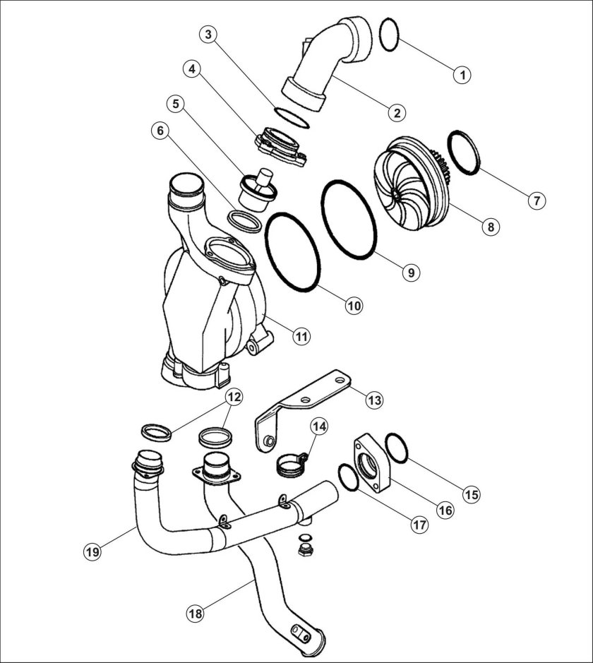 Водяной насос ямз 650 схема