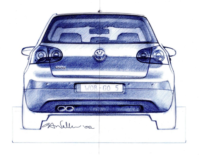 Фольксваген гольф 5 рисунок