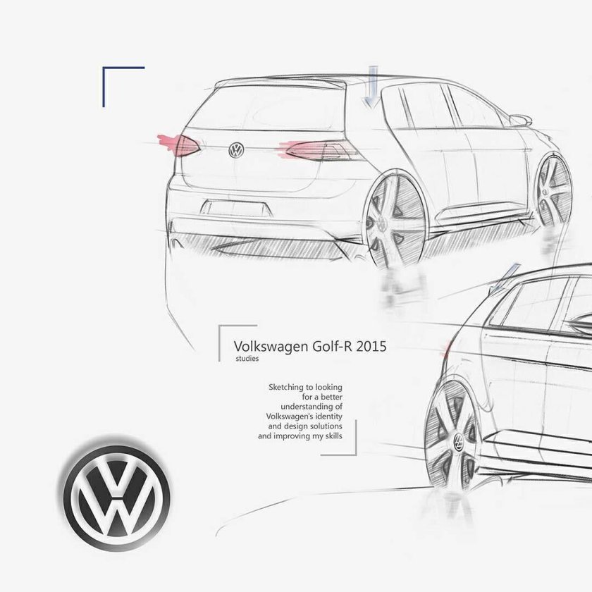 Volkswagen гольф скетч