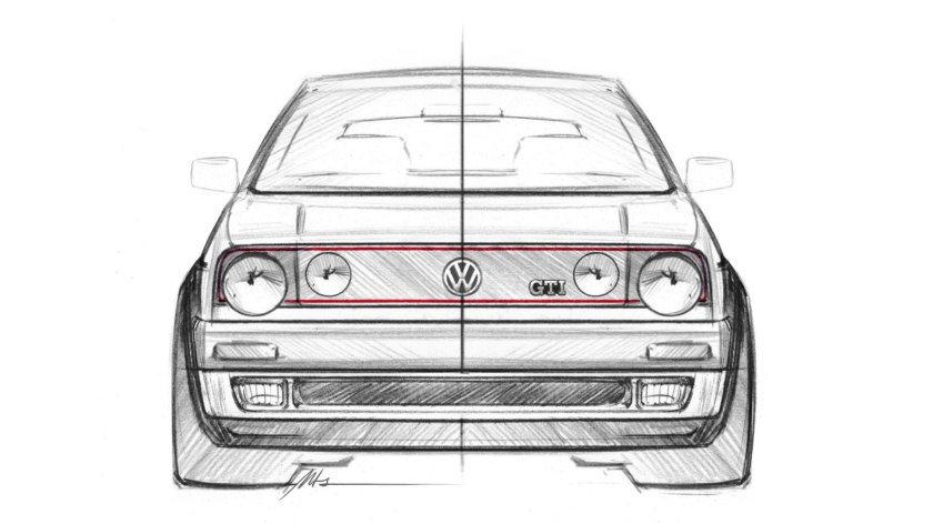 Volkswagen Golf 2 рисунок