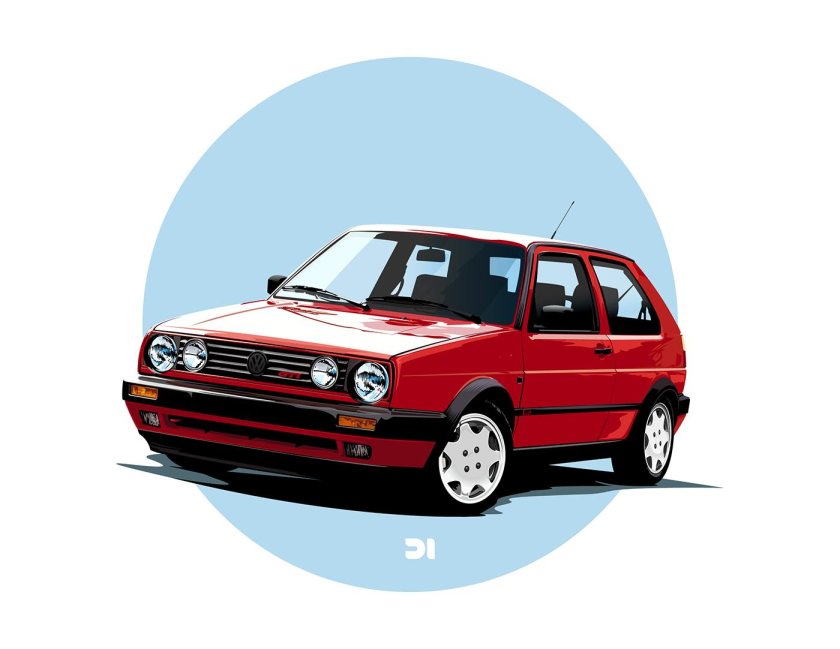 VW Golf 2 vector