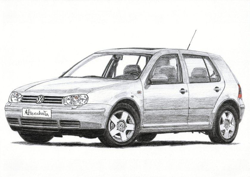 Раскраска Volkswagen Golf IV
