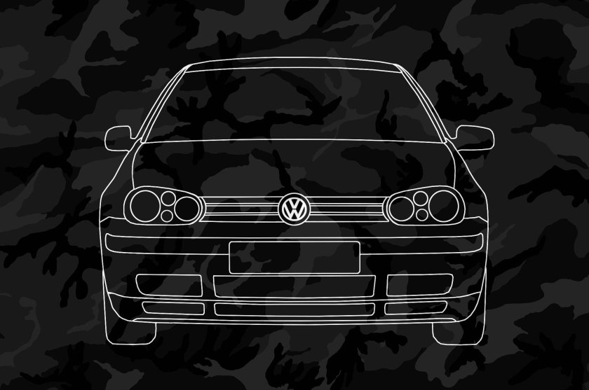 Volkswagen Golf mk3 вектор